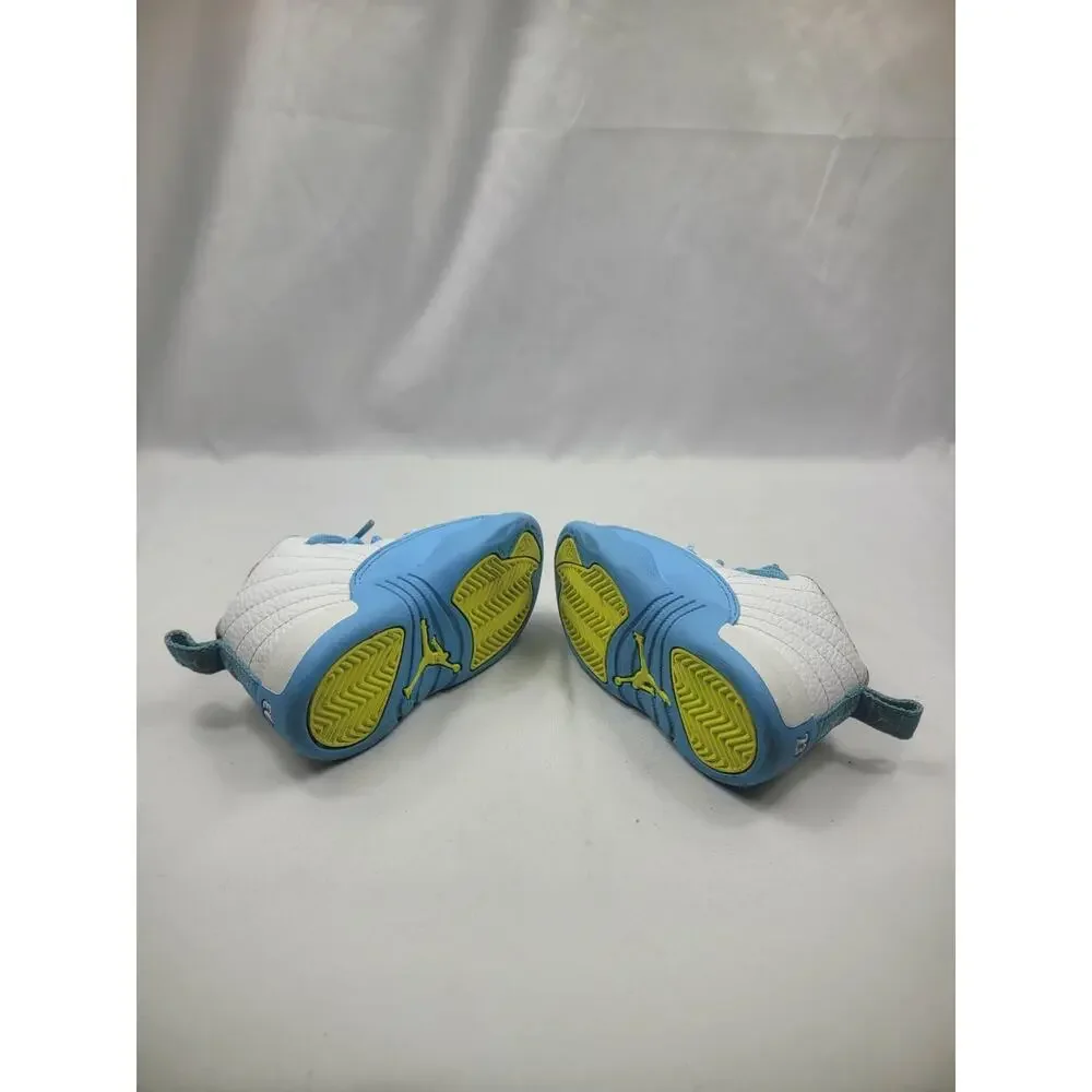 Jordan Retro 12 White/University Blue Emoji Toddler Size 7C Shoes DQ4367-114